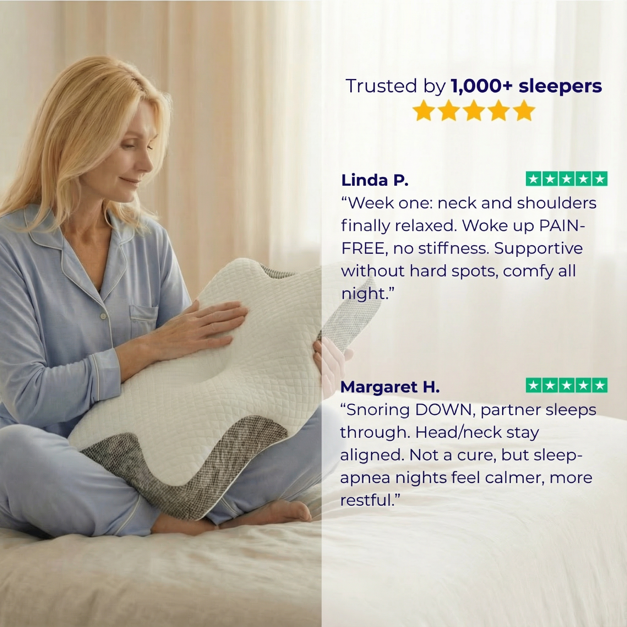 Menoola AlignCloud™ Contour Pillow