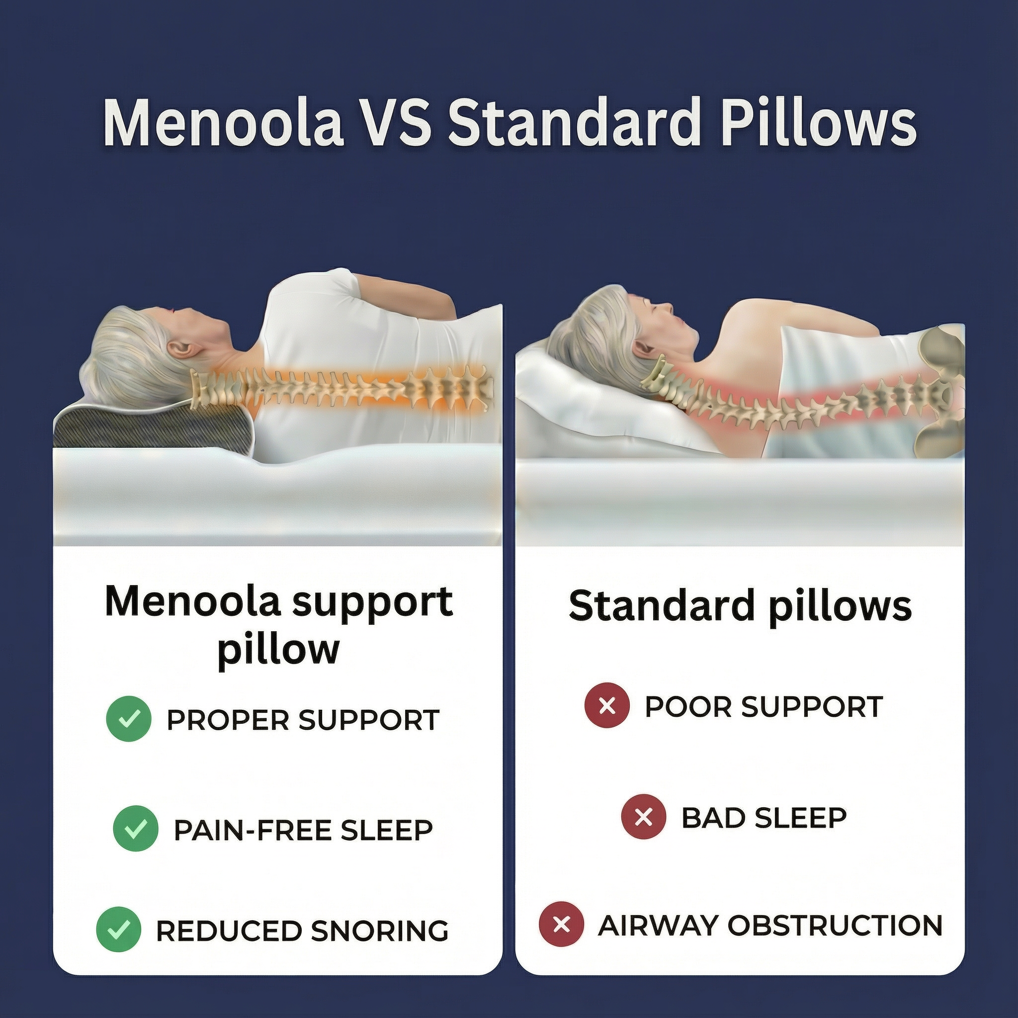 Menoola AlignCloud™ Contour Pillow