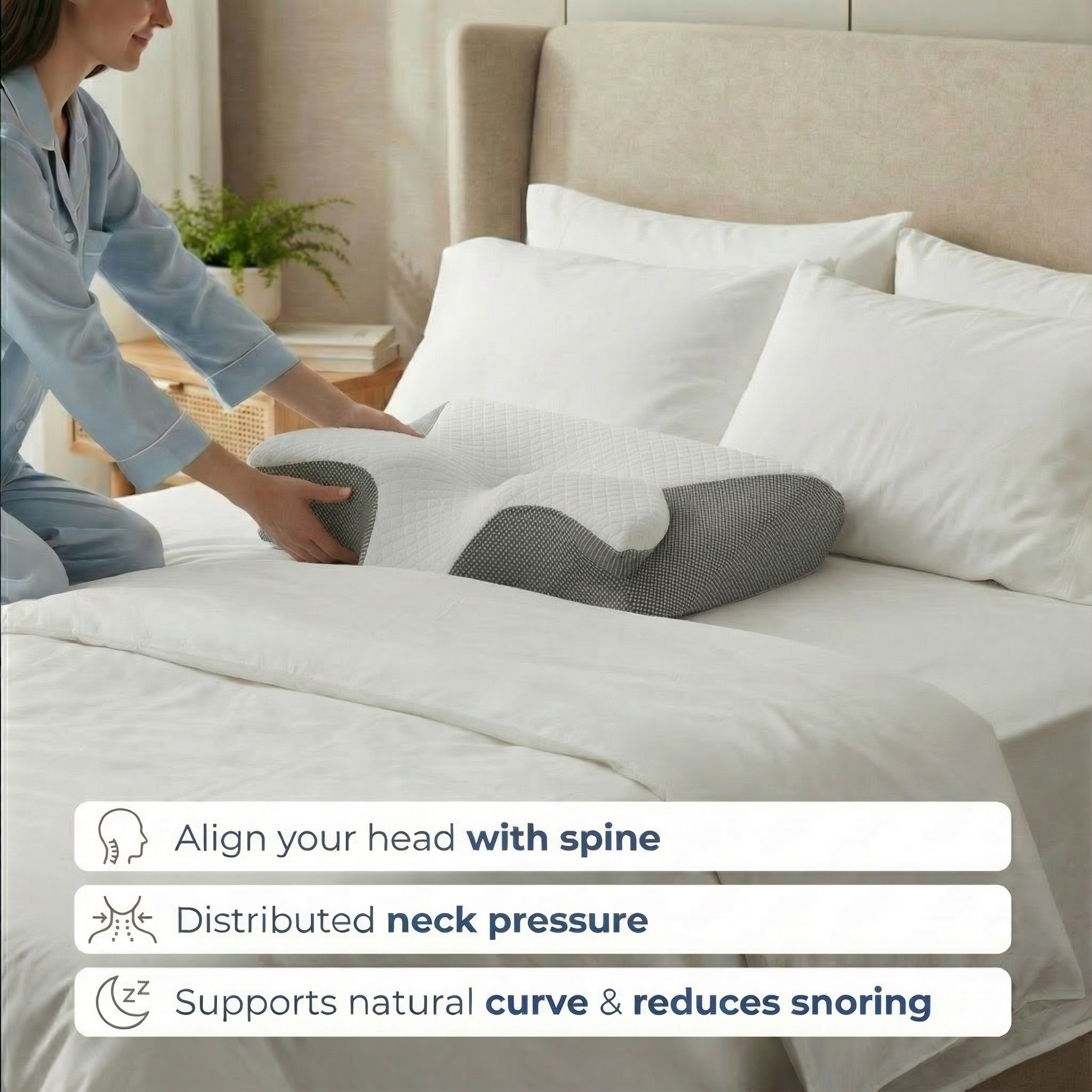 Menoola AlignCloud™ Contour Pillow